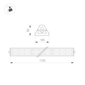 Линейный светильник Arlight SP-LAGERN-L1200-200W Day4000 052033