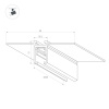 Шинопровод магнитный встраиваемый Arlight MAG-MICROCOSM-TRACK-4115-FDW-1000 (WH) (IP20 Металл) 062319
