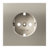 Накладка для розетки с заземлением Voltum S70 Metal (никель) VLSM000611