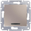 Выключатель одноклавишный 2P с красной подсветкой Schneider Electric Sedna 10A 250V SDN0201168
