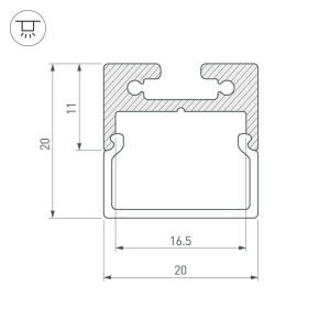 Экран Arlight SL-LINE-2011-2000 Square OPAL 019258