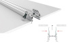 Профиль с экраном Arlight S2-LINIA69-F-2500 ANOD+OPAL 021177