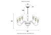 Подвесная люстра Crystal Lux SILVESTRO SP12 AMBER