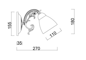 Бра Myfar Maryse MR2720-1W