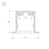 Профиль Arlight SL-LINIA49-F-2000 ANOD 019313