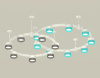 Комплект подвесного светильника Ambrella Light Techno Ring XR92211200 (A9221, A9226, C9241, C9236, N8488, N8484)