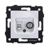 Розетка двойная спутниковая SAT + RJ45 Cat.6, белый Kollinger REA-022WH для Aspekt, Eleganz, Reflex