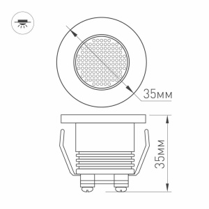 Мебельный светильник Arlight LTM-R35WH 1W Day White 30deg