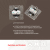 Розетка телефонная RJ11 + компьютерная RJ45 Arte Milano 217.44-1.shampan
