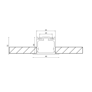 Профиль алюминиевый DesignLed LE.4932-W 003118