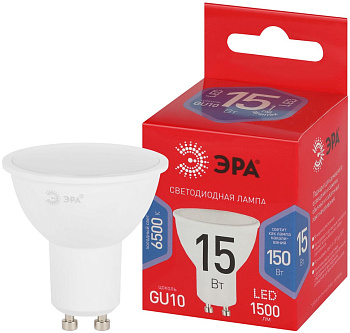 Лампа светодиодная Эра RED LINE LED MR16-15W-865-GU10 R 15Вт софит Б0070097