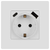 Розетка со шторками с USB type-A+C Эра 12-4108-01М Б0067711