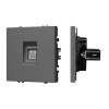 Розетка телефонная софт-тач серый базальт Arlight SCT-MTL1-SFPL-GR (RJ-11, 4C) 054303(1)
