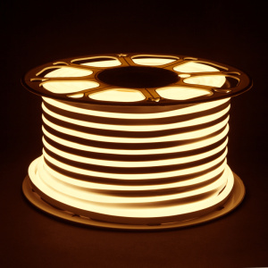 Светодиодный гибкий неон Elektrostandard 220V 9,6W 120Led 2835 IP67 односторонний теплый белый, 50 м 4690389167355