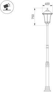 Уличный светильник Arlight OXOR-GRADUA-O-400x750-50W Day4000 (BK, 120 deg, 230V) IP65 052392