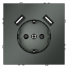 Розетка с USB, А+А Voltum S70 VLS040406 (титан)