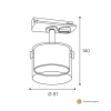 Трековый однофазный светильник Wolta Oro WTL-GX53/07G