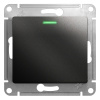 Переключатель 1-клавишный с подсветкой сх.6а, 10АХ Systeme Electric Glossa Антрацит GSL000763