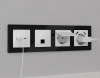 Комплект механизма компьютерной розетки RJ-45 экранированной с автоматической защитной шторкой Alfa Белый матовый Quant Ambrella Volt MA132005 (AP1320, VM185)