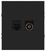 Розетка Эра Arktik 16-3110-05 комбинированная RJ45+TV антрацит Б0070498