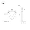 Ландшафтный светильник Arlight LGD-FRESNEL-BOLL-H1000-20W Warm3500-MIX 047687