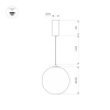 Подвесной светильник Arlight SP-SILKA-HANG-R400-12W Warm2700 (WH, 330 deg, 230V) (IP20, Натуральный шелк) 056880