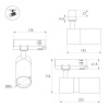 Трековый трехфазный светильник Arlight LGD-ARTEMIS-TRACK-4TR-R55-12W Warm2700 (BK, 8-80 deg, 230V, DALI) (IP20 Металл) 060049