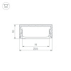 Алюминиевый профиль с экраном Arlight ARH-Wide-H10-2000 Anod+Opal 036768
