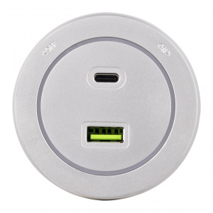 Трековая розетка Arte Milano Am-track-sockets-39 399731TS/USB-Type-C Silver