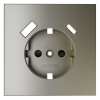 Накладка для розетки с заземлением и защитными шторками, с USB A+C Voltum S70 (шелк) VLS001004