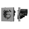 Механизм розетки с USB зарядкой Arlight SCT-TENDO-MUAA-PL-GR (230V, 16A) 054084