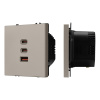 Механизм розетки с быстрой USB зарядкой Arlight SCT-NOBE-MUACC-SFPL-FC-CA (65W, QC3) 061835