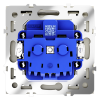 Розетка с защитными шторками и крышкой Voltum S70 VLS040305 (сталь)