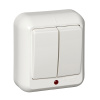 Выключатель 2-клавишный с подсветкой Schneider Electric Прима A56-007-B