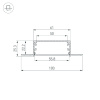 Профиль Arlight LINIA60-FANTOM-3000 ANOD 046410