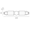 Соединение с меняющимся углом к треку 5040xx-(F)/(R) Lightstar Quattro 504157-FRPI