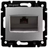 Розетка компьютерная RJ45 Legrand Valena 6 кат UTP на винтах алюминий 770242