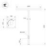 Опора Arlight OXOR-STER-T-2000x100x100-L4000-70W Warm3000 051416