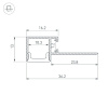 Профиль Arlight FANTOM-BENT-W12-TOP-EDGE-2000 ANOD 040328(1)
