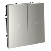Выключатель встраиваемый Voltum S70 для жалюзи 10А, (сталь) VLS020705