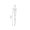 Подвод питания на 48V черный Lightstar Due Hermes 510117