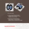 Розетка телефонная RJ11 + компьютерная RJ45 Arte Milano 205.44-1.black