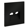 Накладка для розетки TV+RJ45 кат. 6 Voltum S70 (черный матовый) VLS002708
