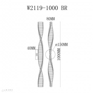 Настенный светильник iLedex Woodstock W2119-1000 BR