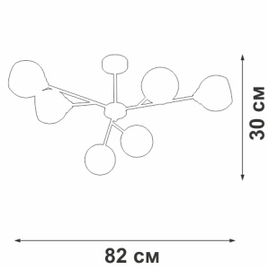 Люстра на штанге Vitaluce V3791-1/6PL
