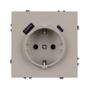 Розетка зк со шторками с USB тип А+С софт-тач кашемир Arlight SCT-MUAC-SFPL-CA (250V, 16A) 059444(1)