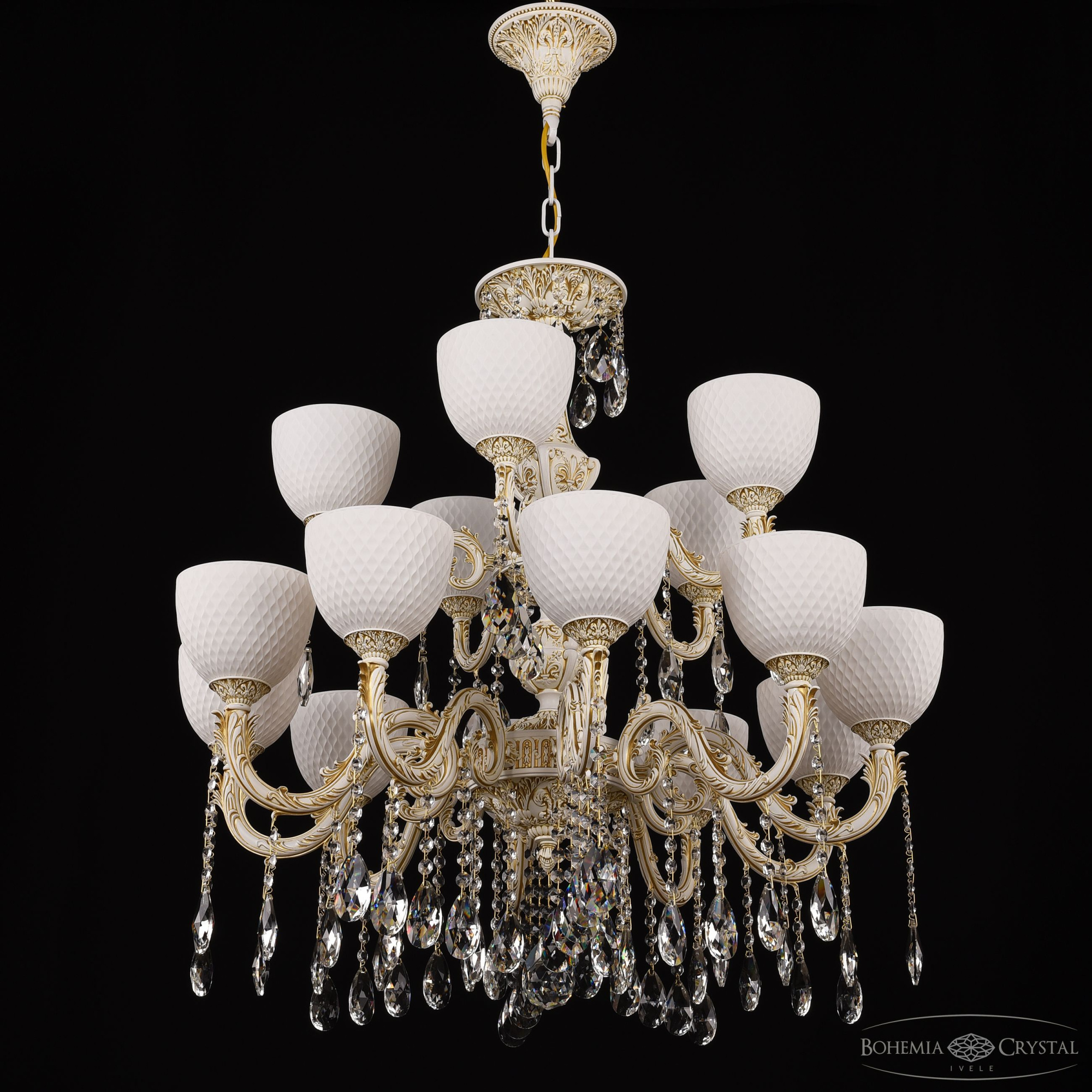 Подвесная люстра Bohemia Ivele Crystal AL79101/10+5/250/2D A WMG P1 U Wave