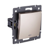 Выключатель 1-клавишный 10А/250В с LED подсветкой, изогнутый, золотой Kollinger REA-R-002GD для Aspekt, Eleganz, Reflex