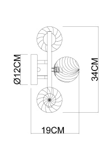 Бра Arte Lamp Etereo A5261AP-3GO