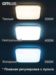 Потолочная светодиодная люстра Citilux Симпла CL714K680G
